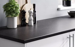 28mm Matt Dark Grey Stone Effect Laminate & Particle Board Post-formed Kitchen Worktop, (L)2400mm -Prime Kitchen 28mm matt dark grey stone effect laminate particle board post formed kitchen worktop l 2400mm3663602636175 22i
