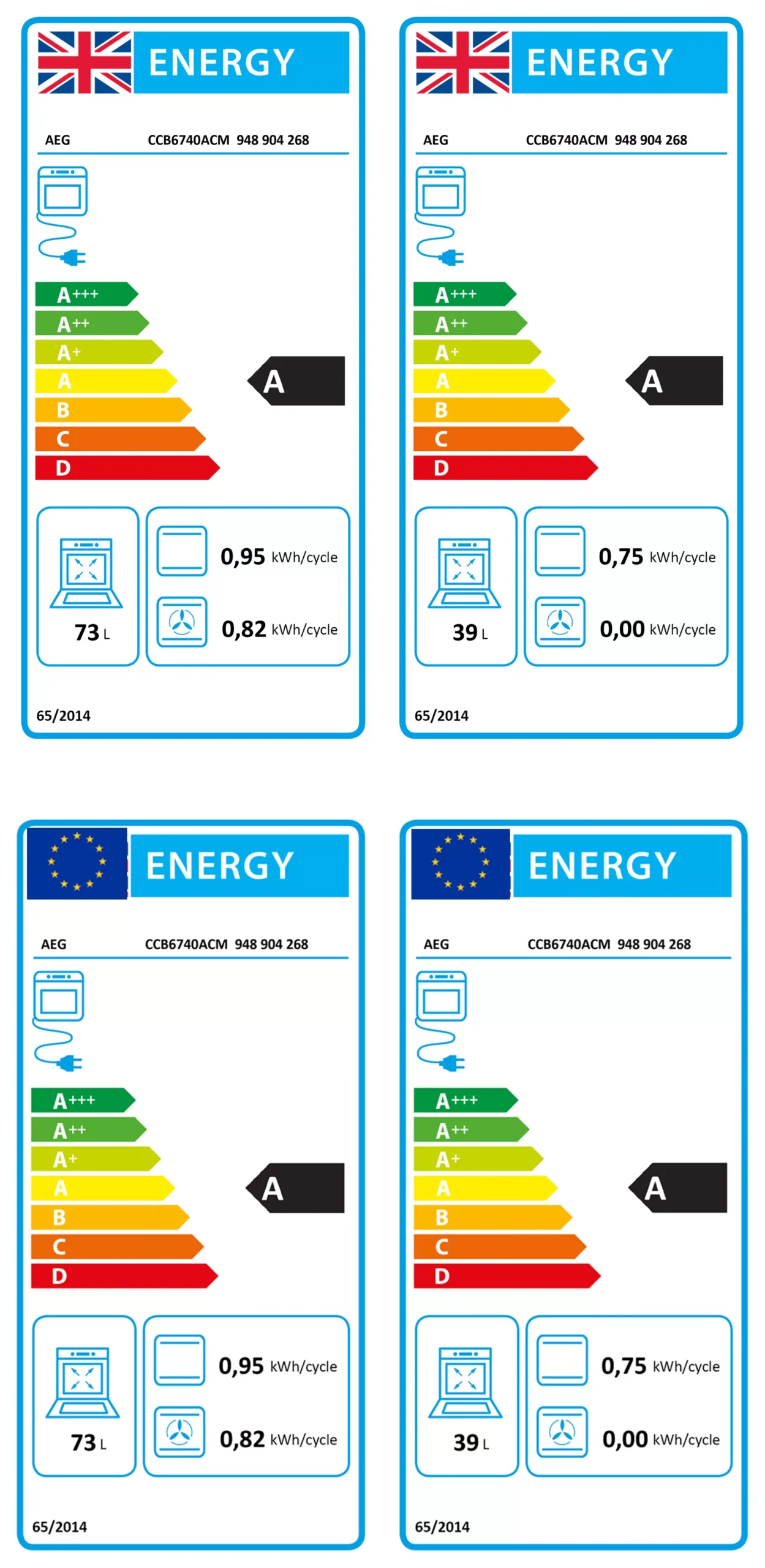 AEG CCB6740ACM 60cm Double Electric Cooker With Ceramic Hob 4 AEG CCB6740ACM 60cm Double Electric Cooker With Ceramic Hob - Image 2