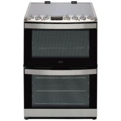AEG CIB6732ACM_SS 60cm Double Electric Cooker With Induction Hob - Stainless Steel