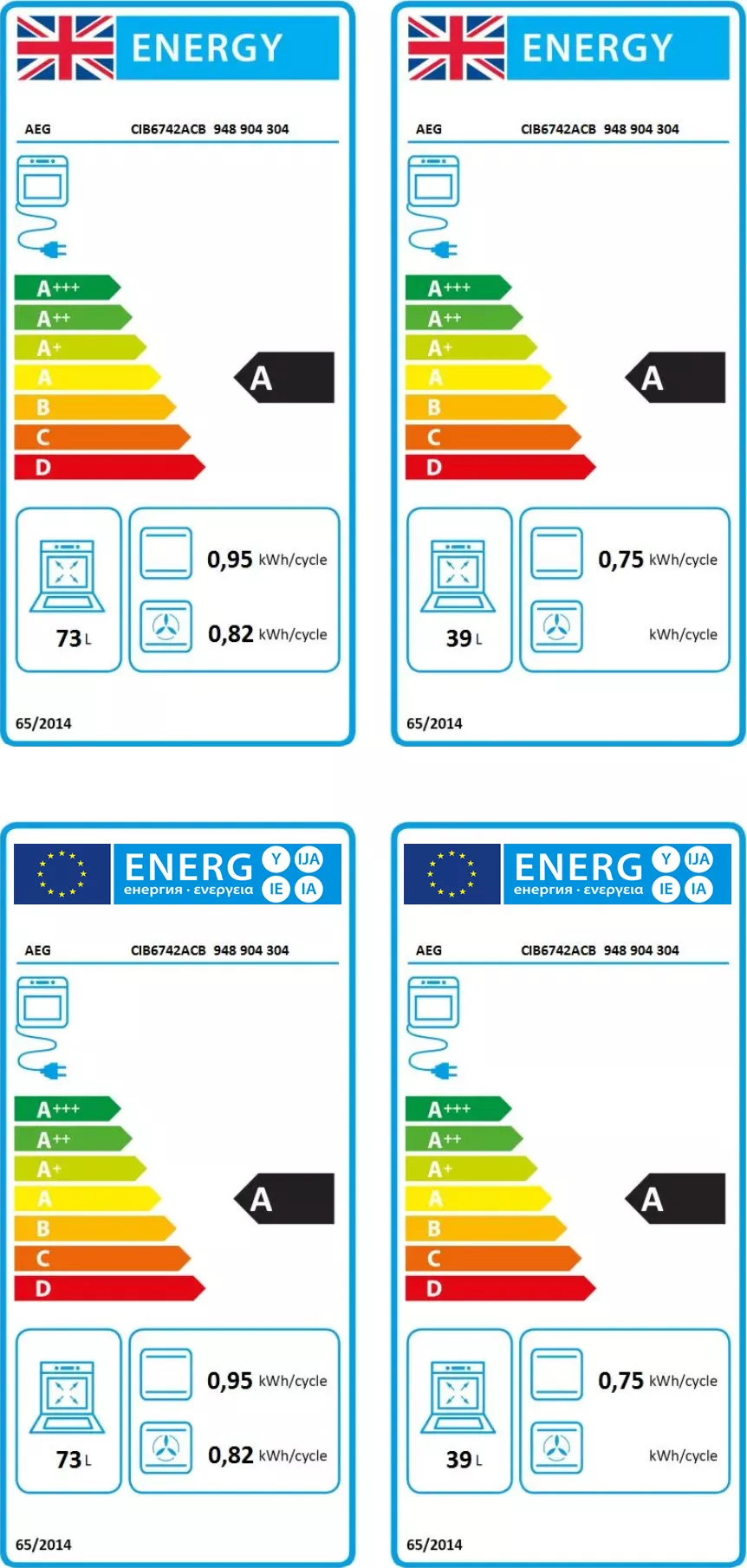 AEG CIB6742ACB_BK 60cm Double Electric Cooker With Induction Hob - Black 11 AEG CIB6742ACB_BK 60cm Double Electric Cooker With Induction Hob - Black - Image 9