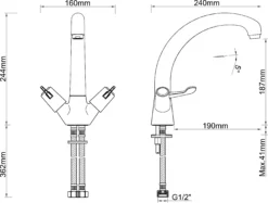 Aubery Chrome Effect Kitchen Monobloc Tap 12 Aubery Chrome Effect Kitchen Monobloc Tap -Prime Kitchen aubery chrome effect kitchen monobloc tap3663602930570 05bq