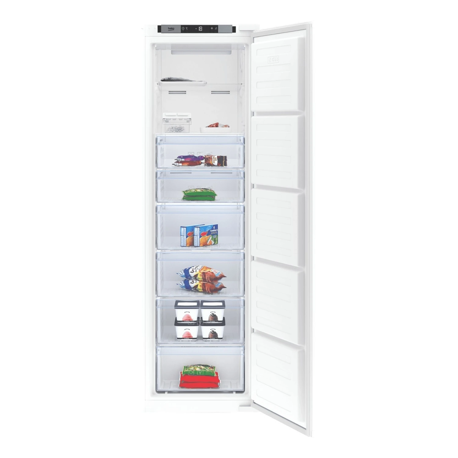 Beko BFFD3577 Integrated Frost Free Freezer - White 3 Beko BFFD3577 Integrated Frost Free Freezer - White