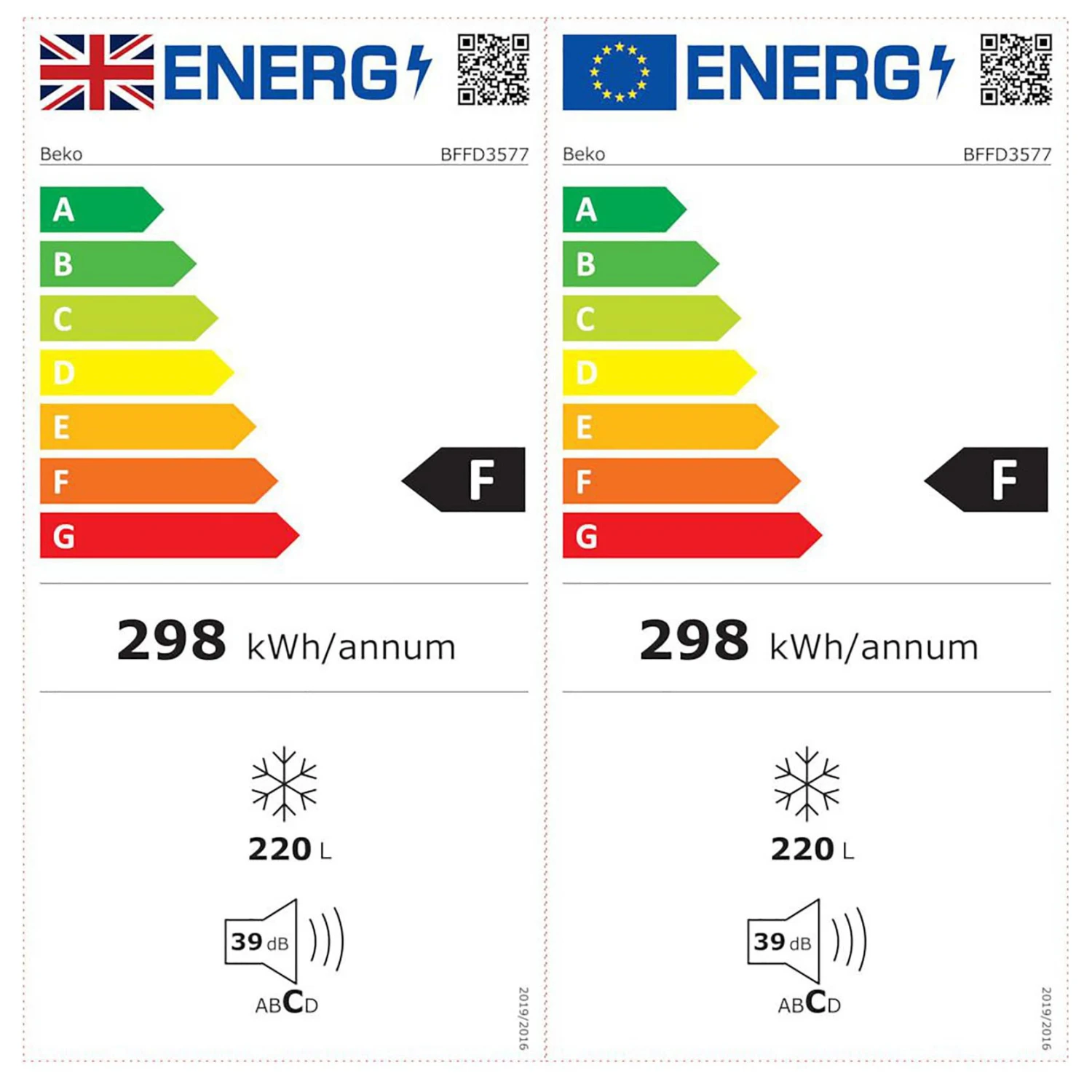 Beko BFFD3577 Integrated Frost Free Freezer - White 6 Beko BFFD3577 Integrated Frost Free Freezer - White - Image 4