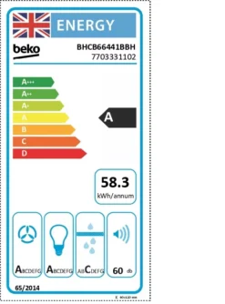 Beko BHCB66441BBH Stainless Steel Box Cooker Hood (W)59.8cm -Prime Kitchen beko bhcb66441bbh stainless steel box cooker hood w 59 8cm8690842500435 EUP EN