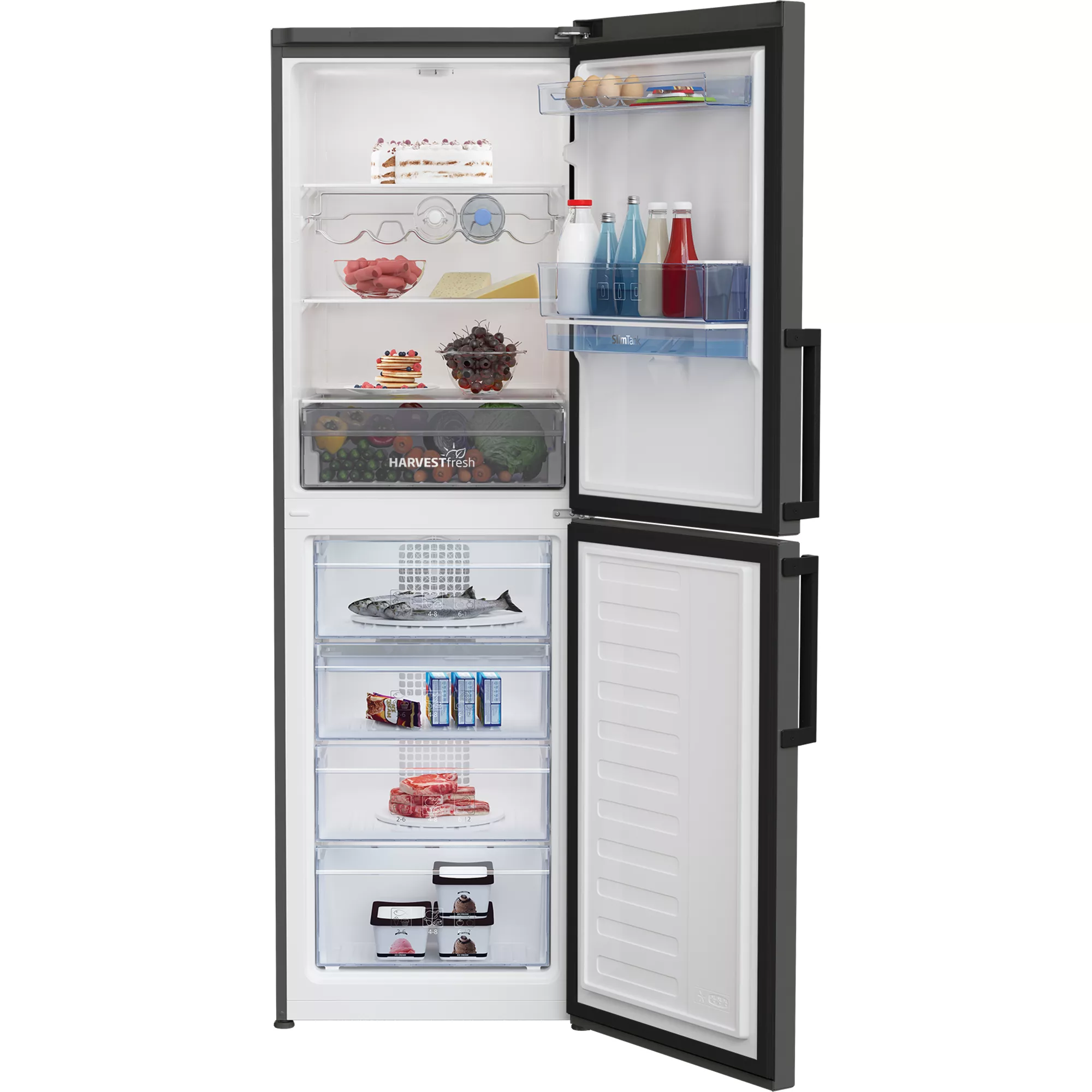 Beko CFP3691DVG 50:50 Freestanding Frost Free Fridge Freezer - Graphite 6 Beko CFP3691DVG 50:50 Freestanding Frost Free Fridge Freezer - Graphite - Image 4