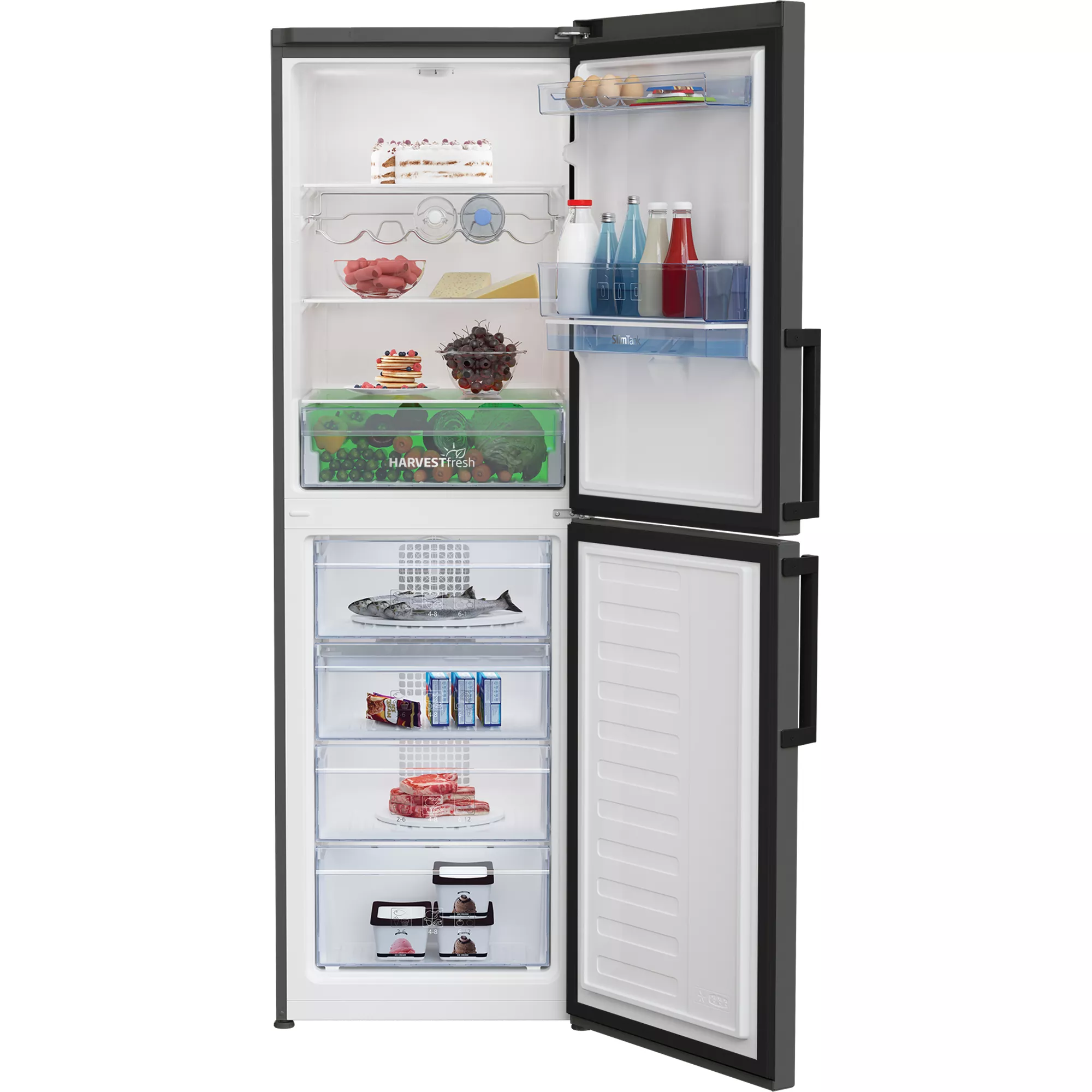 Beko CFP3691DVG 50:50 Freestanding Frost Free Fridge Freezer - Graphite 8 Beko CFP3691DVG 50:50 Freestanding Frost Free Fridge Freezer - Graphite - Image 6