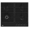 Beko HQBAW64225SB 4 Burner Black Gas Hob, (W)580mm 1 Beko HQBAW64225SB 4 Burner Black Gas Hob, (W)580mm -Prime Kitchen beko hqbaw64225sb 4 burner black gas hob w 580mm8690842475832 03c bq