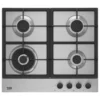 Beko HQBAW64225SX 4 Burner Stainless Steel Gas Hob, (W)580mm -Prime Kitchen beko hqbaw64225sx 4 burner stainless steel gas hob w 580mm8690842475849 02c bq