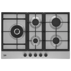 Beko HQBAW75225SX 5 Burner Stainless Steel Gas Hob, (W)750mm