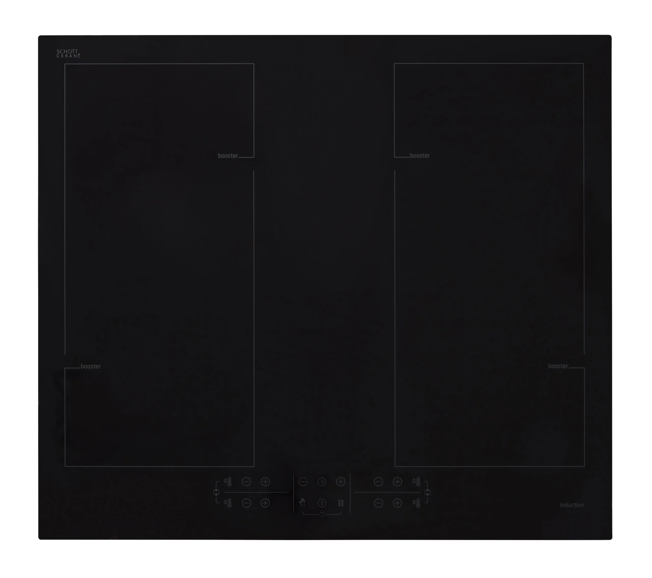 Beko HQI 64200 F2MT 4 Zone Black Glass Induction Hob, (W)655mm 3 Beko HQI 64200 F2MT 4 Zone Black Glass Induction Hob, (W)655mm
