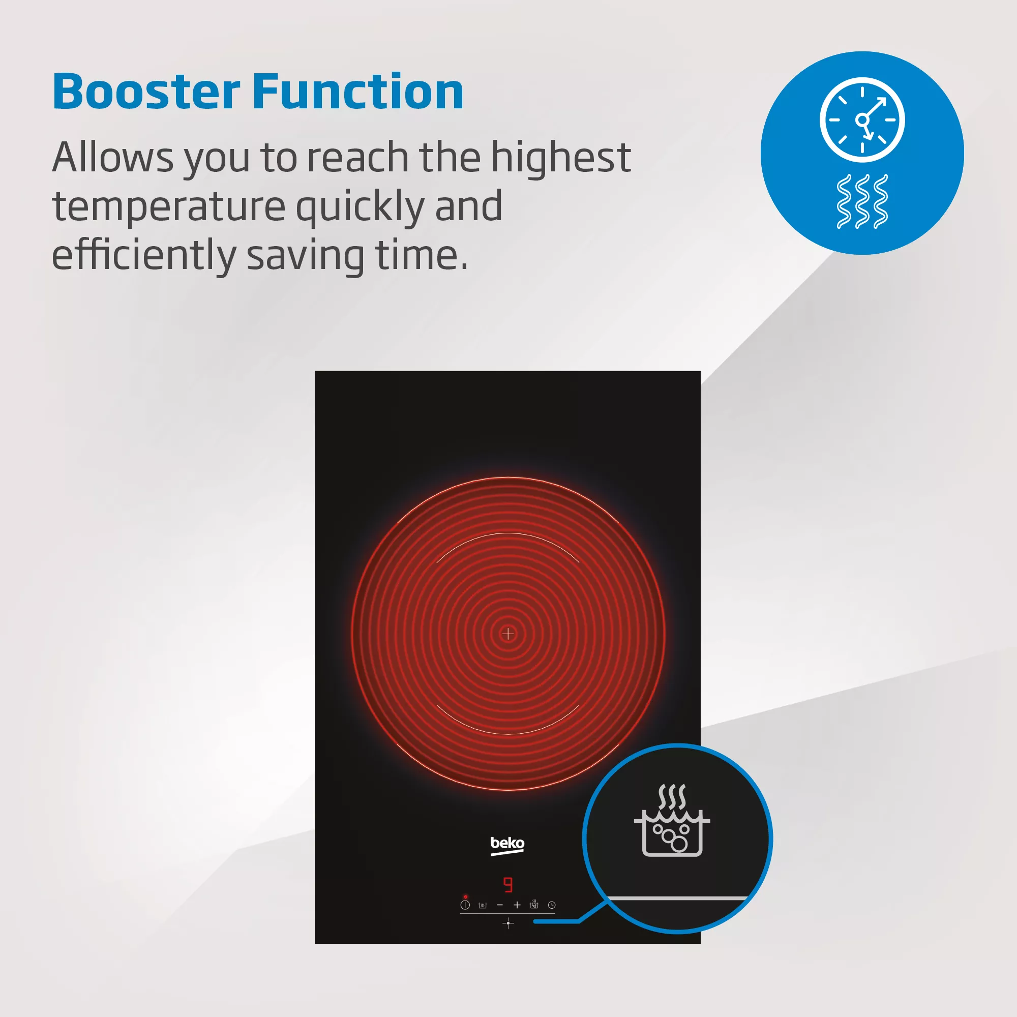 Beko HQI 64200 F2MT 4 Zone Black Glass Induction Hob, (W)655mm 7 Beko HQI 64200 F2MT 4 Zone Black Glass Induction Hob, (W)655mm - Image 5