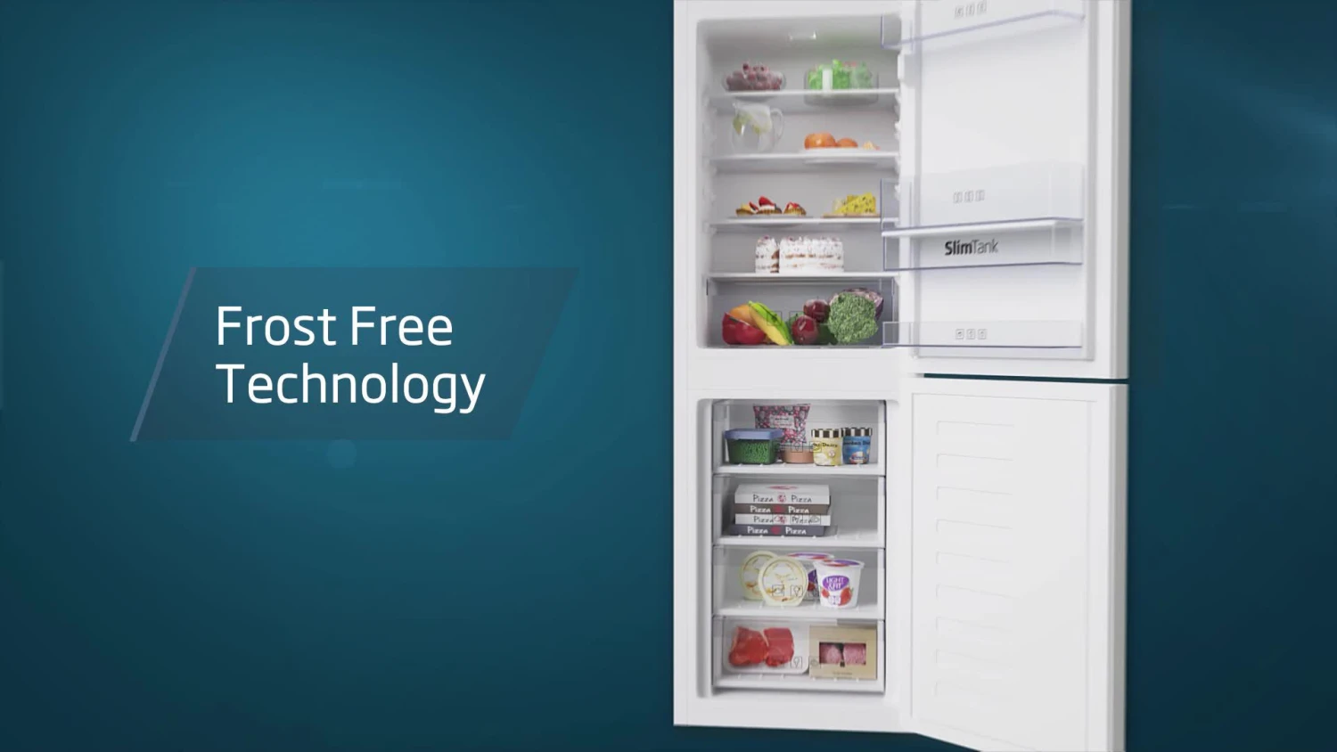 Beko ICQFD373 70:30 Integrated Frost Free Fridge Freezer - White 4 Beko ICQFD373 70:30 Integrated Frost Free Fridge Freezer - White - Image 2
