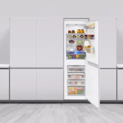 Beko ICQFDB355 50:50 Integrated Frost Free Fridge Freezer - White -Prime Kitchen beko icqfdb355 50 50 integrated frost free fridge freezer white8690842399602 01i bq