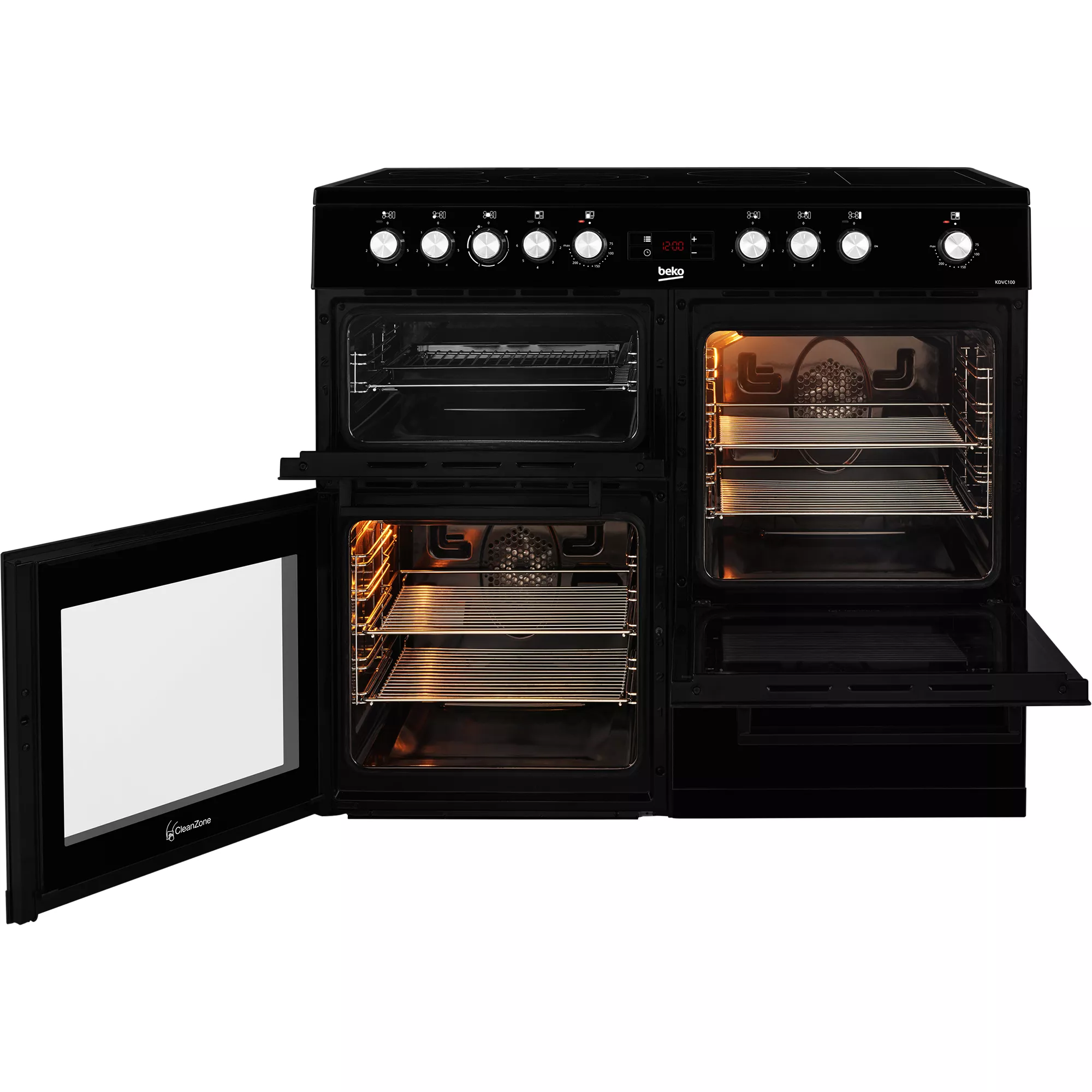 Beko KDVC100K Freestanding Electric Cooker With Ceramic Hob 3 Beko KDVC100K Freestanding Electric Cooker With Ceramic Hob