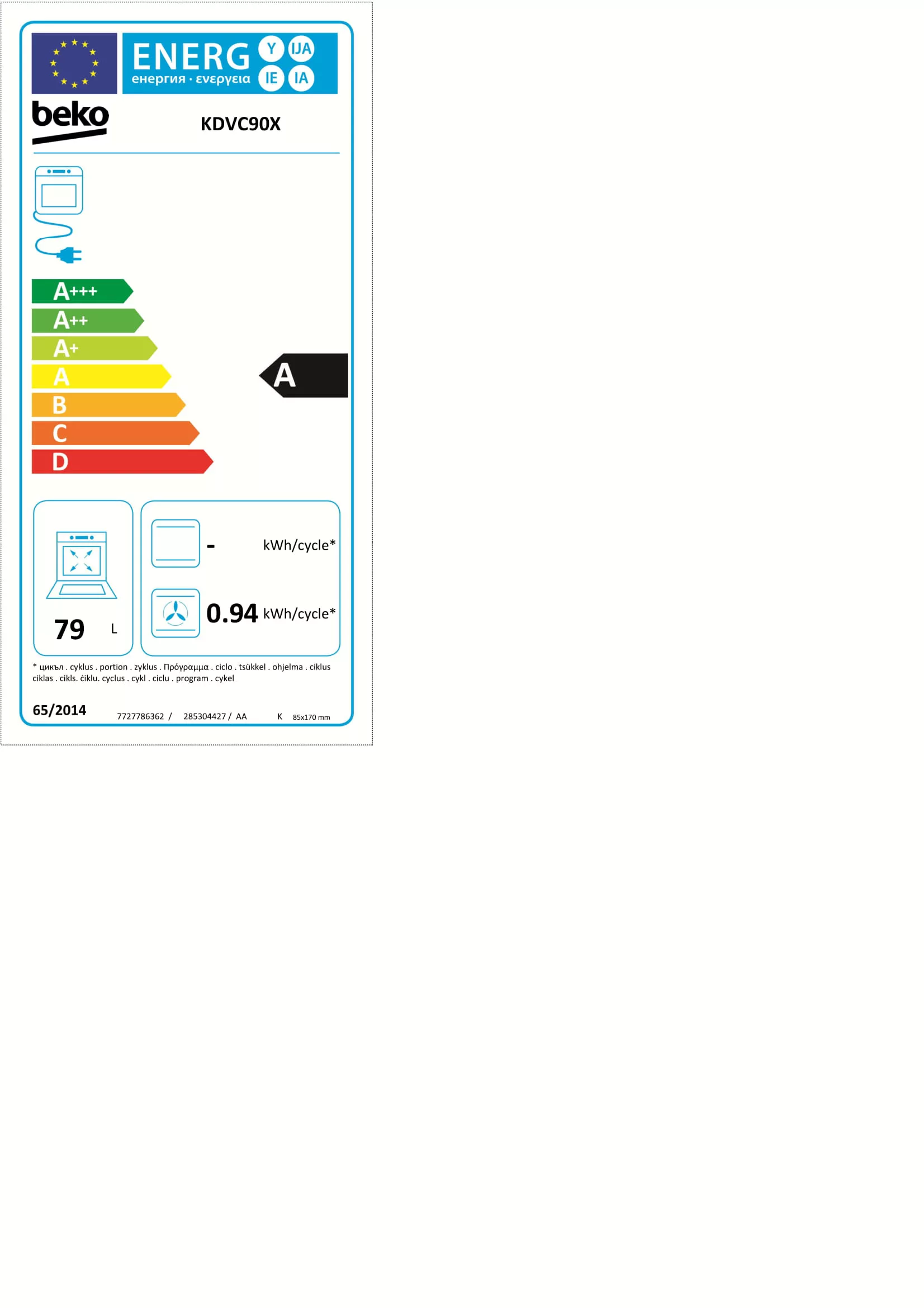 Beko KDVC90X Freestanding Electric Cooker With Ceramic Hob 9 Beko KDVC90X Freestanding Electric Cooker With Ceramic Hob - Image 7
