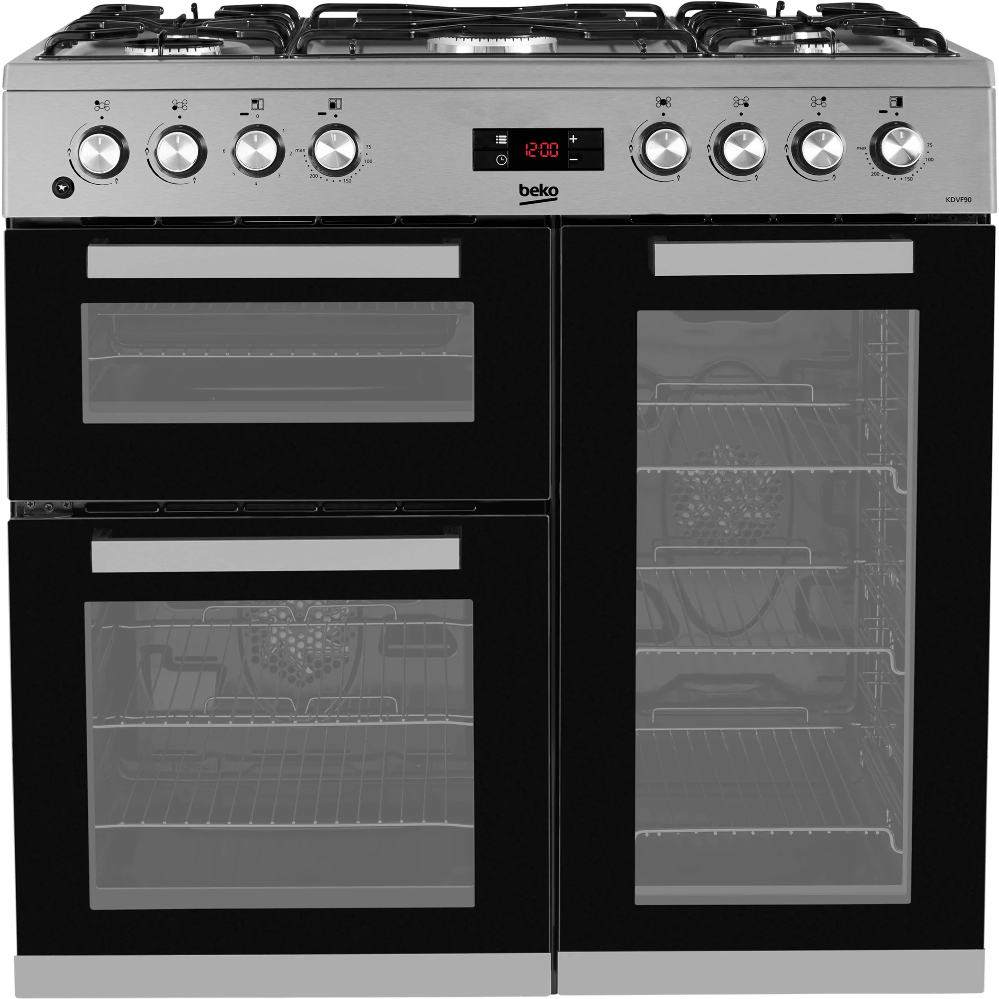 Beko KDVF90X Freestanding Electric Cooker With Gas Hob 3 Beko KDVF90X Freestanding Electric Cooker With Gas Hob