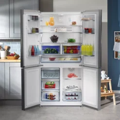 Beko MN1436224DPS American Style Freestanding Frost Free Fridge Freezer - Stainless Steel Effect -Prime Kitchen beko mn1436224dps american style freestanding frost free fridge freezer stainless steel effect8690842377396 01i bq