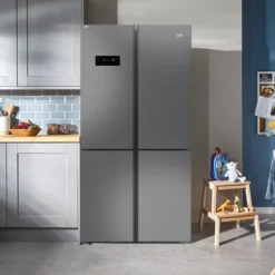 Beko MN1436224DPS American Style Freestanding Frost Free Fridge Freezer - Stainless Steel Effect -Prime Kitchen beko mn1436224dps american style freestanding frost free fridge freezer stainless steel effect8690842377396 02i bq