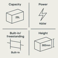 Bosch BFL553MS0B 25L Built-in Microwave - Black 7 Bosch BFL553MS0B 25L Built-in Microwave - Black -Prime Kitchen bosch bfl553ms0b 25l built in microwave black4242005038848 01t bq