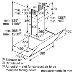 Bosch DWK67CM60B Angled Cooker Hood (W)59cm - Black 11 Bosch DWK67CM60B Angled Cooker Hood (W)59cm - Black -Prime Kitchen bosch dwk67cm60b angled cooker hood w 59cm black4242005172740 01t bq