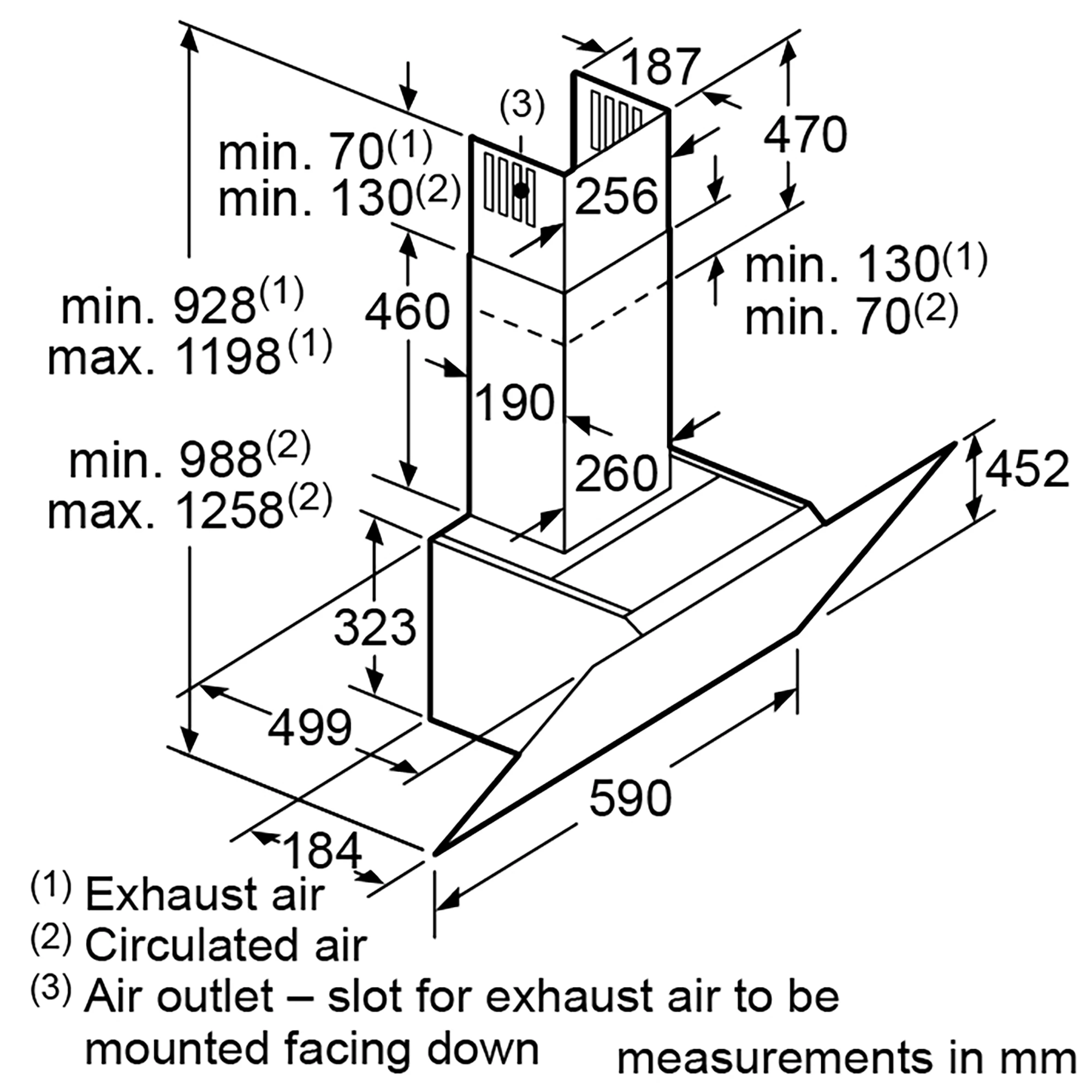Bosch DWK67CM60B Angled Cooker Hood (W)59cm - Black 6 Bosch DWK67CM60B Angled Cooker Hood (W)59cm - Black - Image 4