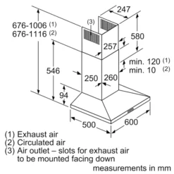 Bosch DWQ64BC50B Stainless Steel Slim Pyramid Cooker Hood, (W)60cm -Prime Kitchen bosch dwq64bc50b stainless steel slim pyramid cooker hood w 60cm4242005051199 04t bq