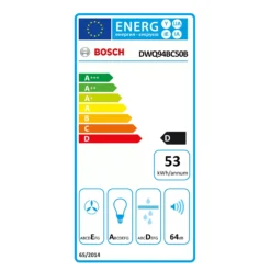 Bosch DWQ94BC50B Stainless Steel Slim Pyramid Cooker Hood, (W)90cm -Prime Kitchen bosch dwq94bc50b stainless steel slim pyramid cooker hood w 90cm4242005051236 07t bq