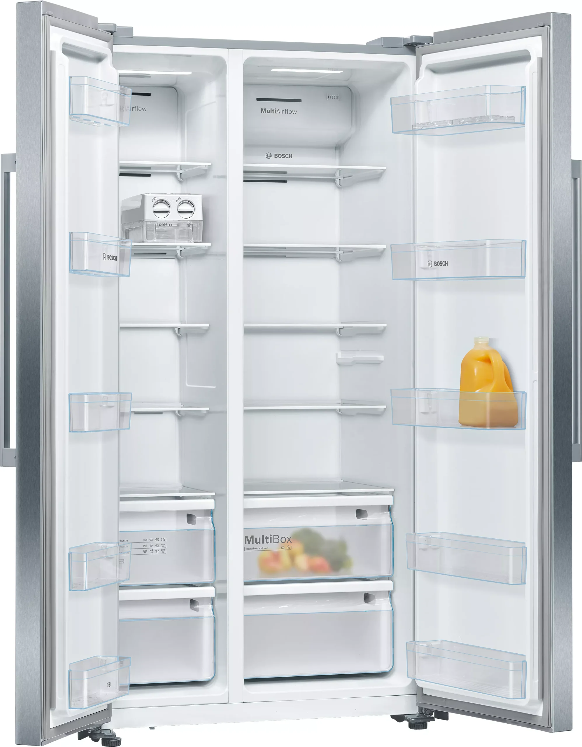 Bosch KAN93VIFPG American Style Freestanding Automatic Defrost Fridge Freezer - Stainless Steel Effect 4 Bosch KAN93VIFPG American Style Freestanding Automatic Defrost Fridge Freezer - Stainless Steel Effect - Image 2