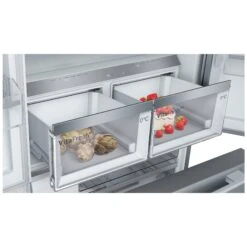 Bosch KFF96PIEP 50:50 American Style Freestanding Automatic Defrost Fridge Freezer - Silver -Prime Kitchen bosch kff96piep 50 50 american style freestanding automatic defrost fridge freezer silver4242005265039 04c bq