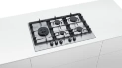 Bosch PCS7A5B90 (W)75cm Gas Hob - Silver -Prime Kitchen bosch pcs7a5b90 w 75cm gas hob silver4242002837505 02c bq