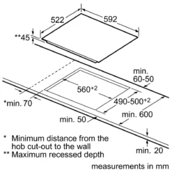 Bosch PKE611D17E 59.2cm Ceramic Hob - Black -Prime Kitchen bosch pke611d17e 59 2cm ceramic hob black4242002723914 01t
