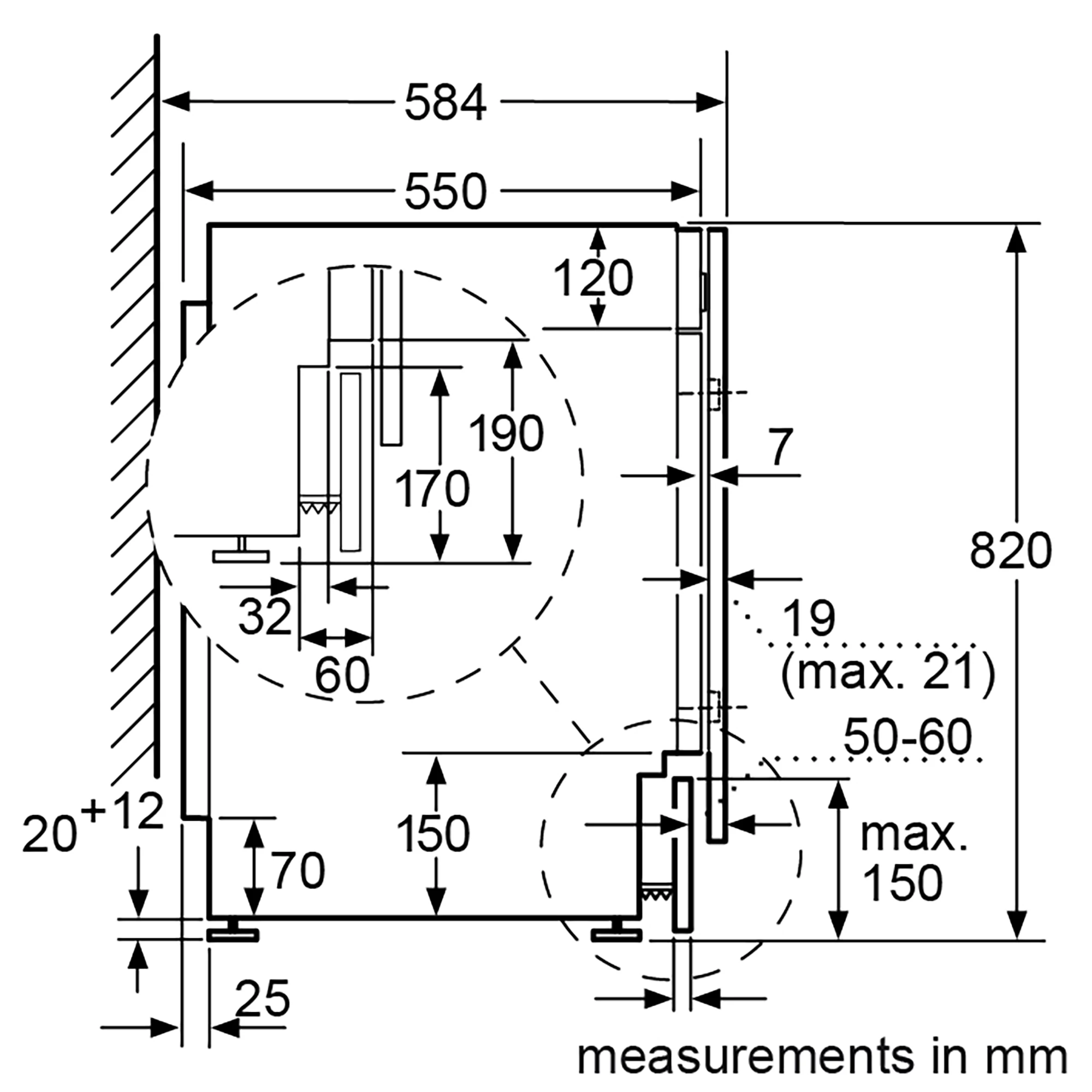 Bosch WKD28352GB 7kg/4kg Built-in Condenser Washer Dryer - White 7 Bosch WKD28352GB 7kg/4kg Built-in Condenser Washer Dryer - White - Image 5