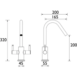 Bristan Cashew Chrome Effect Kitchen Mixer Tap -Prime Kitchen bristan cashew chrome effect kitchen mixer tap5014868027227 01t bq