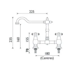 Bristan Colonial Chrome Effect Kitchen Mixer Tap -Prime Kitchen bristan colonial chrome effect kitchen mixer tap5014868704470 02t BQ