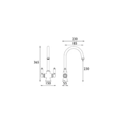 Bristan Franz Chrome Effect Kitchen Mixer Tap -Prime Kitchen bristan franz chrome effect kitchen mixer tap5014868073224 07c bq