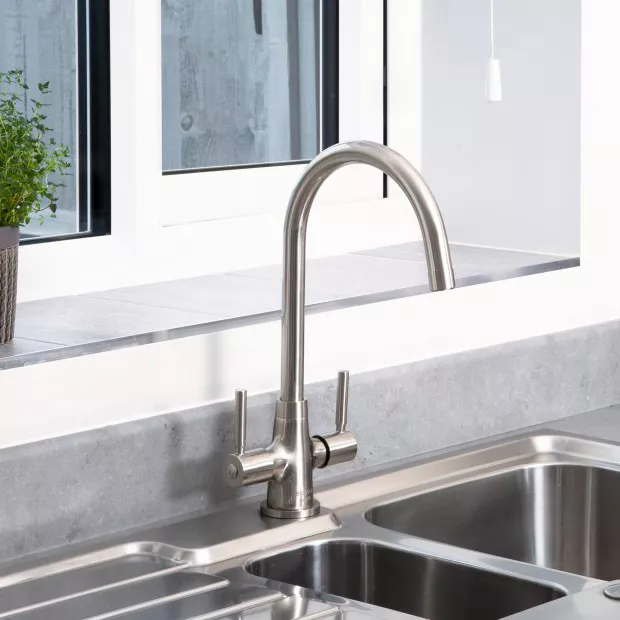 Bristan Mensa Nickel Kitchen Mixer Tap 4 Bristan Mensa Nickel Kitchen Mixer Tap - Image 2