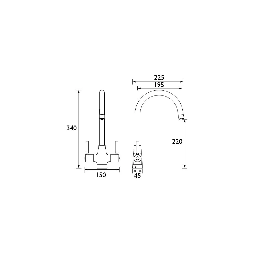 Bristan Mensa Nickel Kitchen Mixer Tap 8 Bristan Mensa Nickel Kitchen Mixer Tap - Image 6
