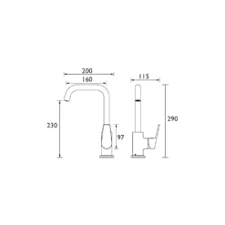 Bristan Vela Chrome Effect Kitchen Mixer Tap -Prime Kitchen bristan vela chrome effect kitchen mixer tap5014868073309 07c bq