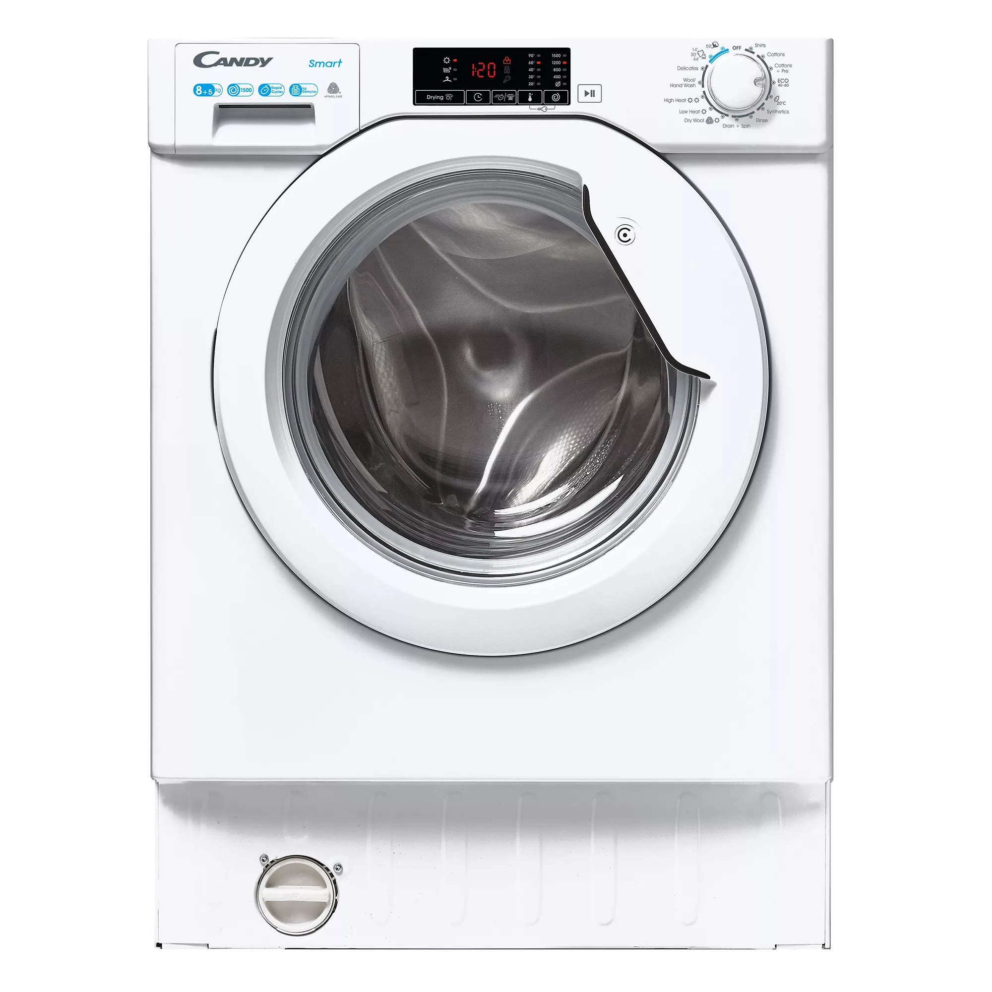 Candy CBD 585D1WE/1-80 8kg/5kg Built-in Condenser Washer Dryer - White 3 Candy CBD 585D1WE/1-80 8kg/5kg Built-in Condenser Washer Dryer - White