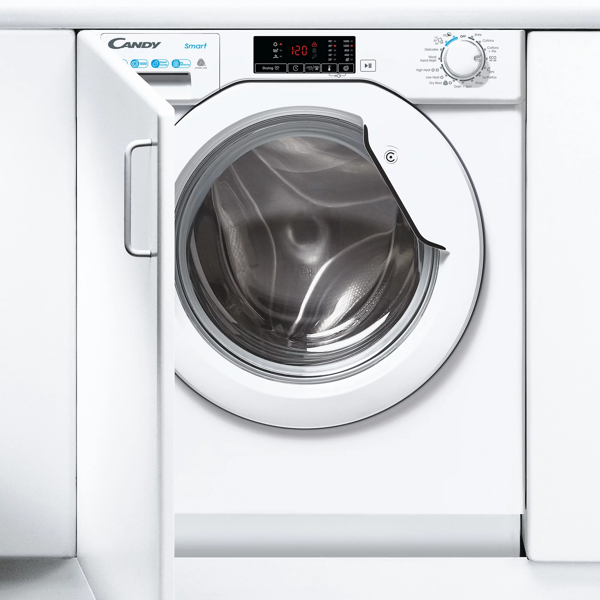 Candy CBD 585D1WE/1-80 8kg/5kg Built-in Condenser Washer Dryer - White 5 Candy CBD 585D1WE/1-80 8kg/5kg Built-in Condenser Washer Dryer - White - Image 3