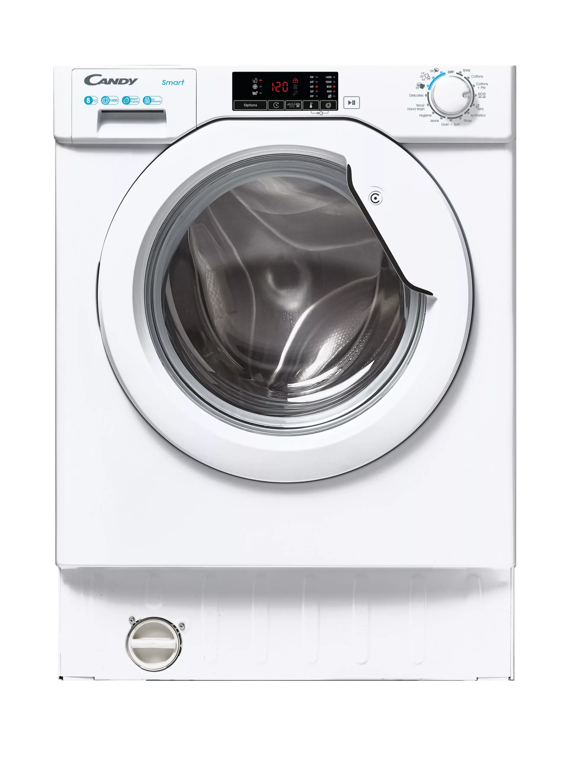 Candy CBW 48D1W4-80 8kg Built-in 1400rpm Washing Machine - White 3 Candy CBW 48D1W4-80 8kg Built-in 1400rpm Washing Machine - White