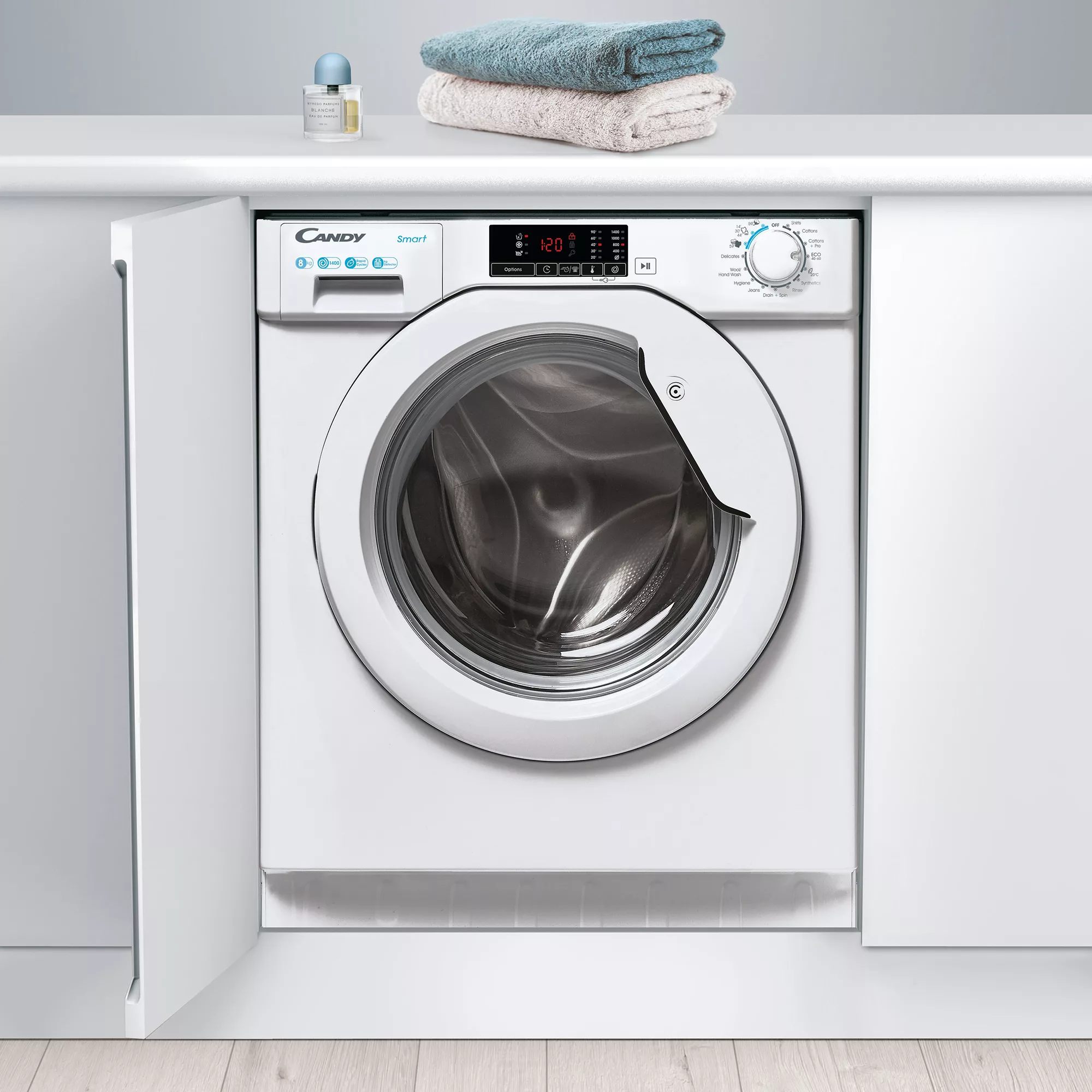 Candy CBW 48D1W4-80 8kg Built-in 1400rpm Washing Machine - White 4 Candy CBW 48D1W4-80 8kg Built-in 1400rpm Washing Machine - White - Image 2