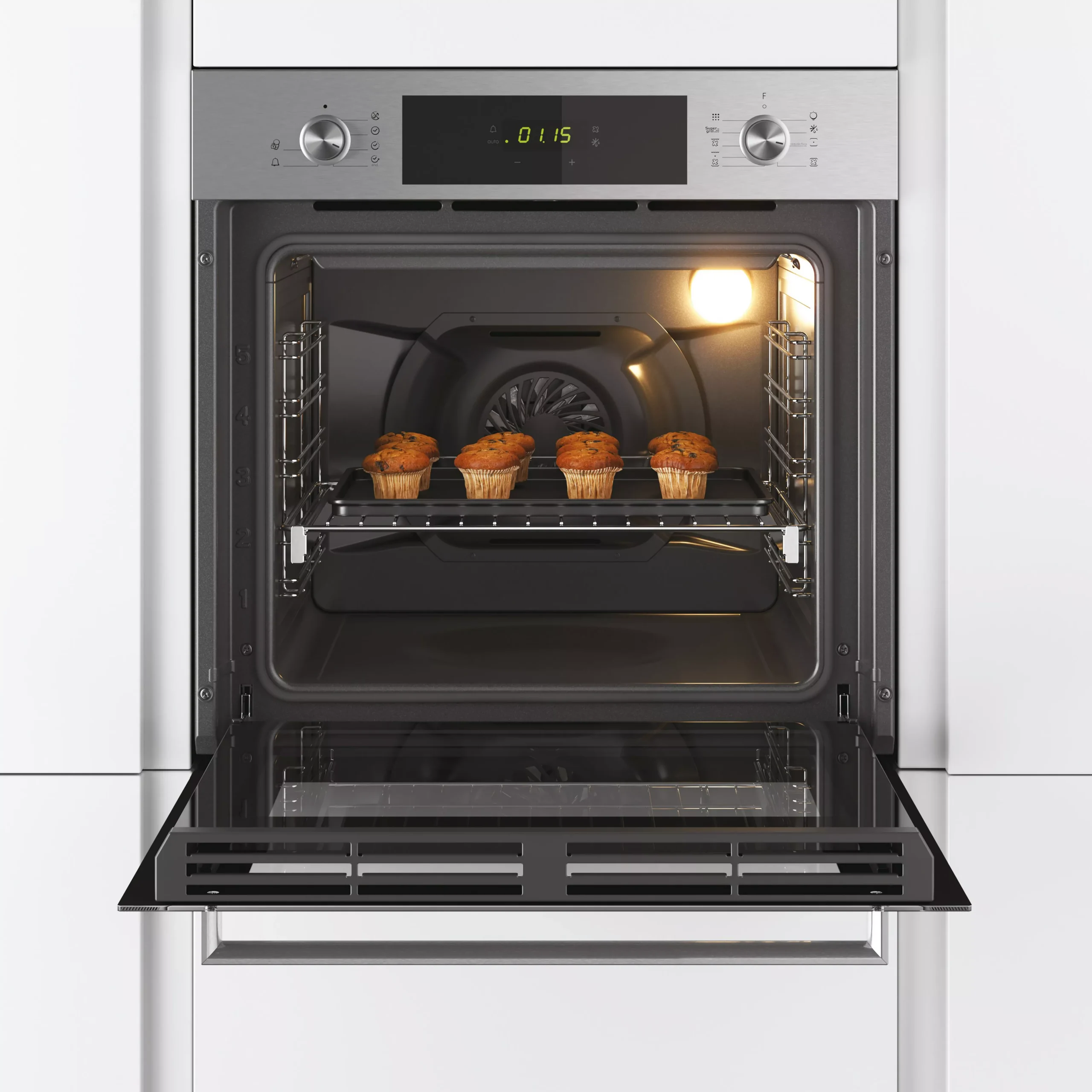 Candy New Timeless FCTK626XL / 33702927 Built-in Single Multifunction Oven - Stainless Steel Effect 4 Candy New Timeless FCTK626XL / 33702927 Built-in Single Multifunction Oven - Stainless Steel Effect - Image 2