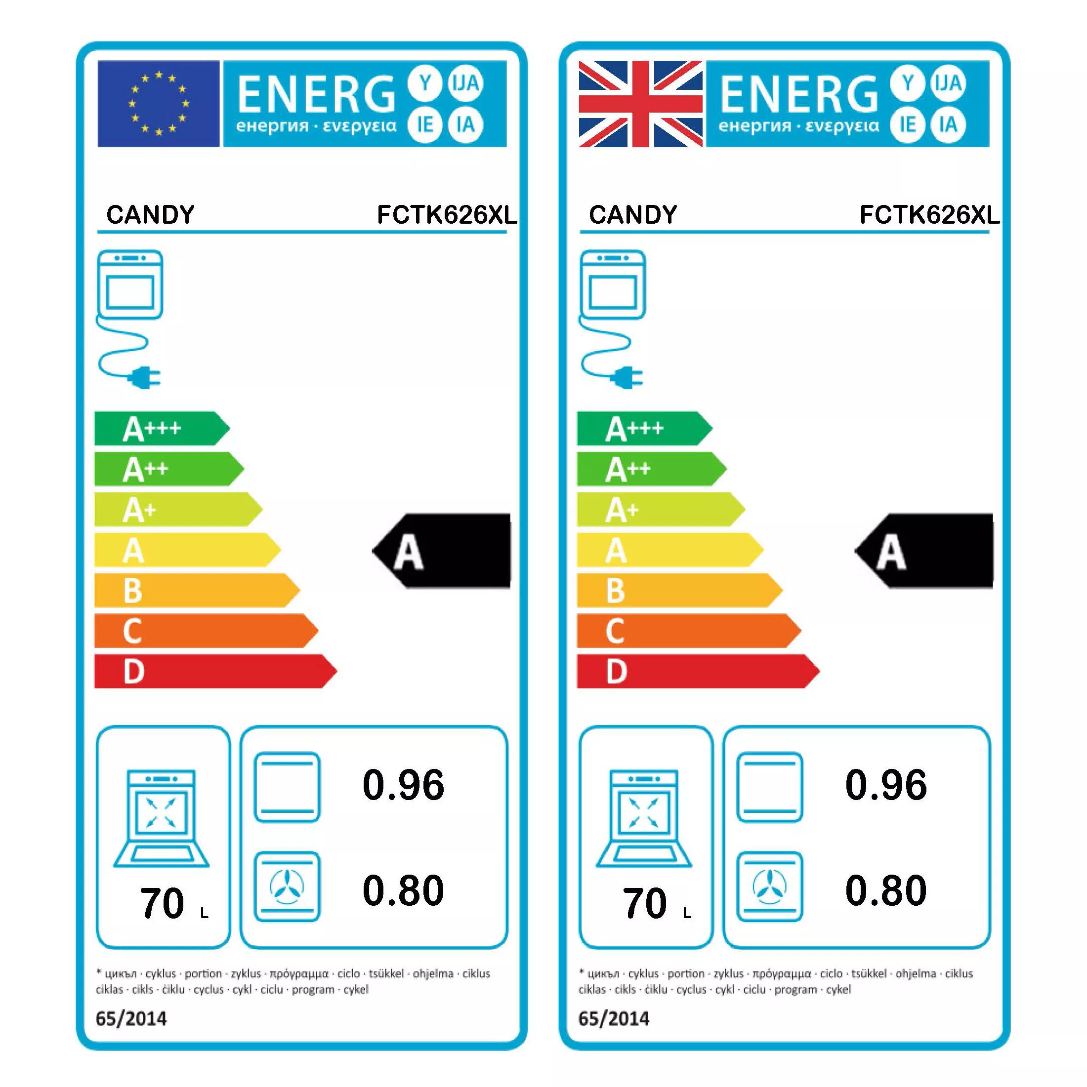 Candy New Timeless FCTK626XL / 33702927 Built-in Single Multifunction Oven - Stainless Steel Effect 10 Candy New Timeless FCTK626XL / 33702927 Built-in Single Multifunction Oven - Stainless Steel Effect - Image 8