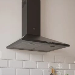 CHB60 Steel Chimney Cooker Hood (W)60cm - Black -Prime Kitchen chb60 steel chimney cooker hood w 60cm black3663602842460 06bq