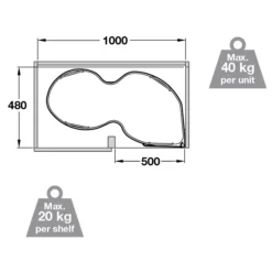 Chrome Effect Pull-out Storage Universal Corner 1000mm Cabinet Unit (W)860mm 7 Chrome Effect Pull-out Storage Universal Corner 1000mm Cabinet Unit (W)860mm -Prime Kitchen chrome effect pull out storage universal corner 1000mm cabinet unit w 860mm5017524748085 01t bq