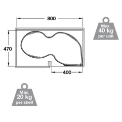 Chrome Effect Pull-out Storage Universal Corner 800mm Corner Cabinet Unit (W)760mm -Prime Kitchen chrome effect pull out storage universal corner 800mm corner cabinet unit w 760mm5017524748078 01t bq