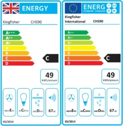 CHS90 Inox Stainless Steel Chimney Cooker Hood, (W)90cm -Prime Kitchen chs90 inox stainless steel chimney cooker hood w 90cm3663602842484 EUP EN