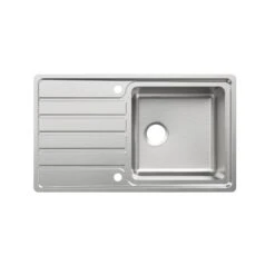 Cooke & Lewis Apollonia Brushed Silver Stainless Steel 1 Bowl Sink & Drainer 500mm X 864mm 14 Cooke & Lewis Apollonia Brushed Silver Stainless Steel 1 Bowl Sink & Drainer 500mm X 864mm -Prime Kitchen cooke lewis apollonia brushed silver stainless steel 1 bowl sink drainer 500mm x 864mm5059340118437 02c