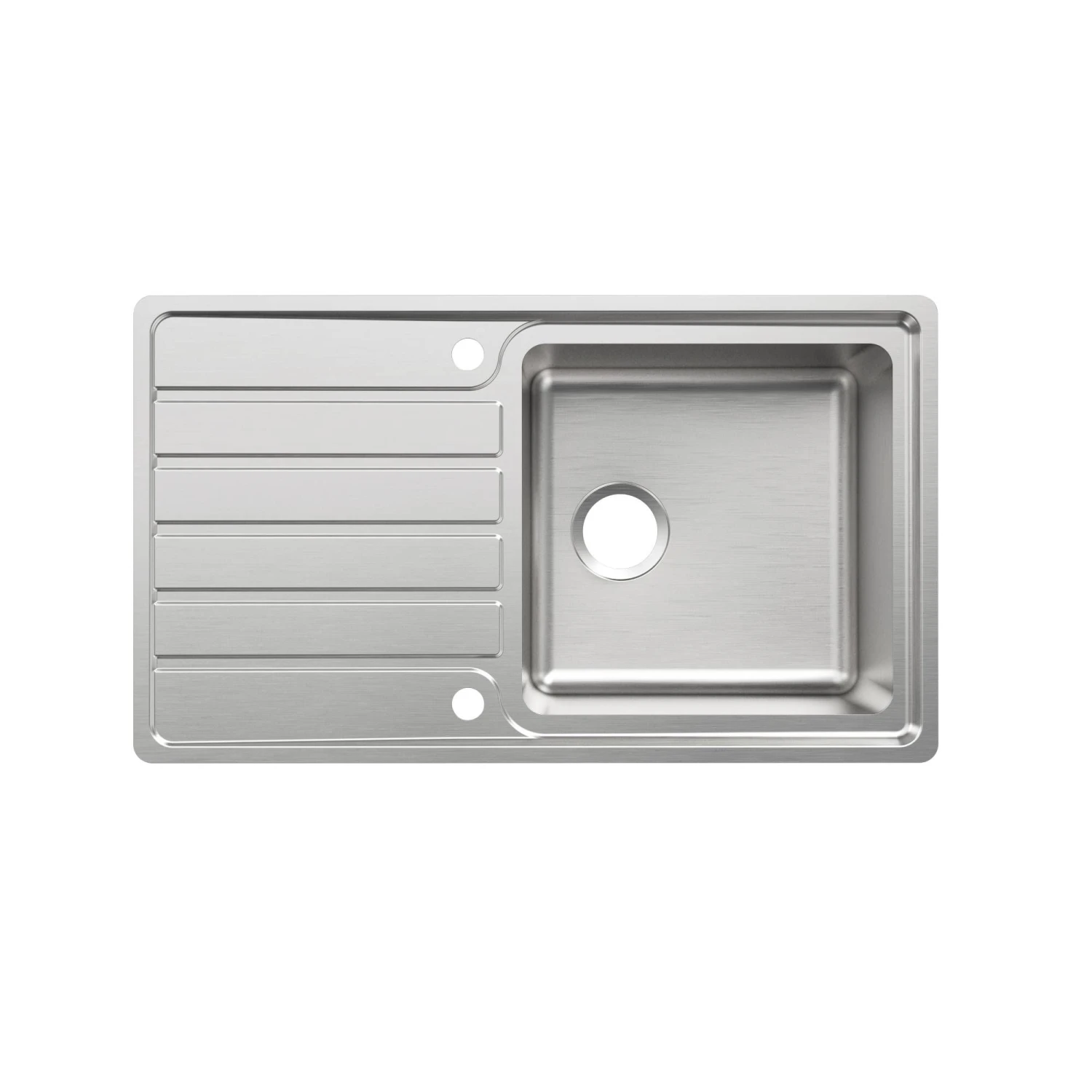 Cooke & Lewis Apollonia Brushed Silver Stainless Steel 1 Bowl Sink & Drainer 500mm X 864mm 7 Cooke & Lewis Apollonia Brushed Silver Stainless Steel 1 Bowl Sink & Drainer 500mm X 864mm - Image 5